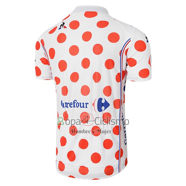 Tour DE Francia Ropa Ciclismo Culotte Corto 2017 Hombre Mangas Cortas Blanco y Rojo